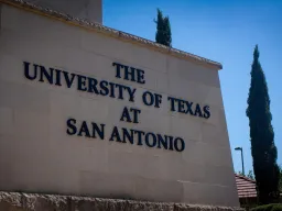 University of Texas at San Antonio sign and trees